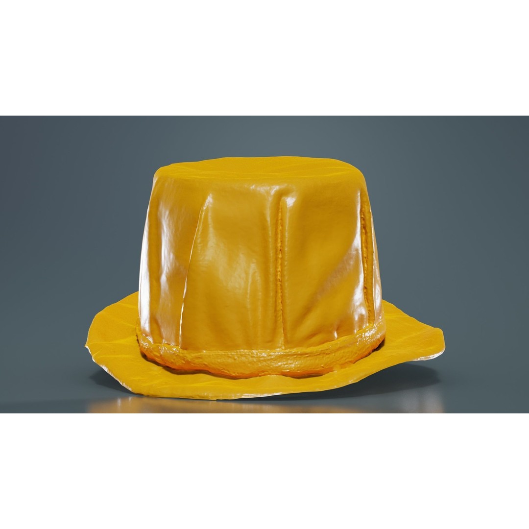 Melon Hat 3D Model – Low Poly Character Clothing, FBX, Blender - View 15