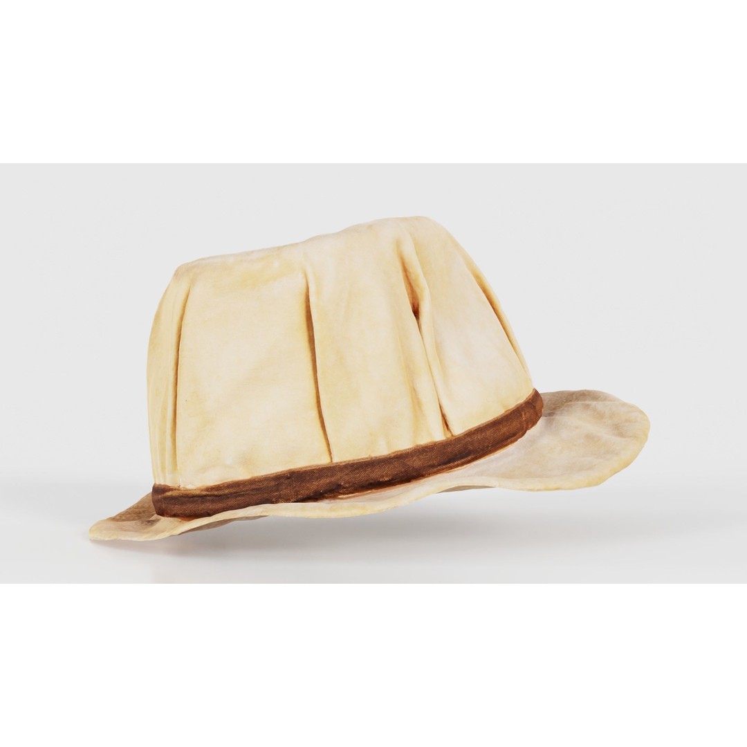 Melon Hat 3D Model – Low Poly Character Clothing, FBX, Blender - View 21