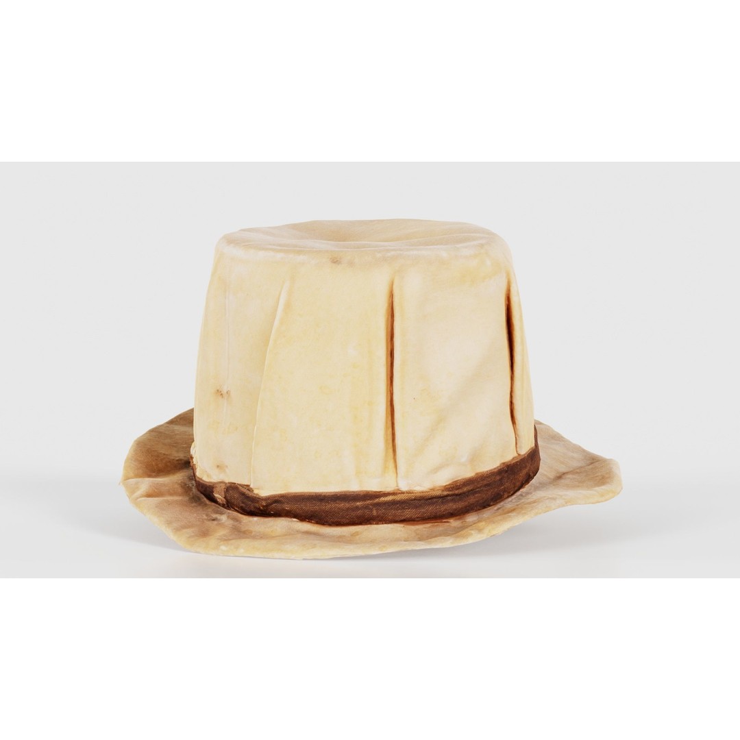 Melon Hat 3D Model – Low Poly Character Clothing, FBX, Blender - View 23