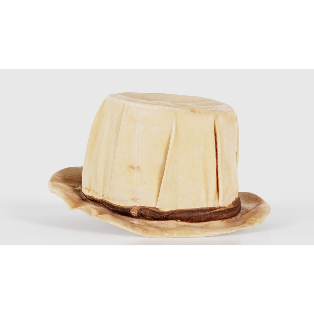 Melon Hat 3D Model – Low Poly Character Clothing, FBX, Blender - View 24