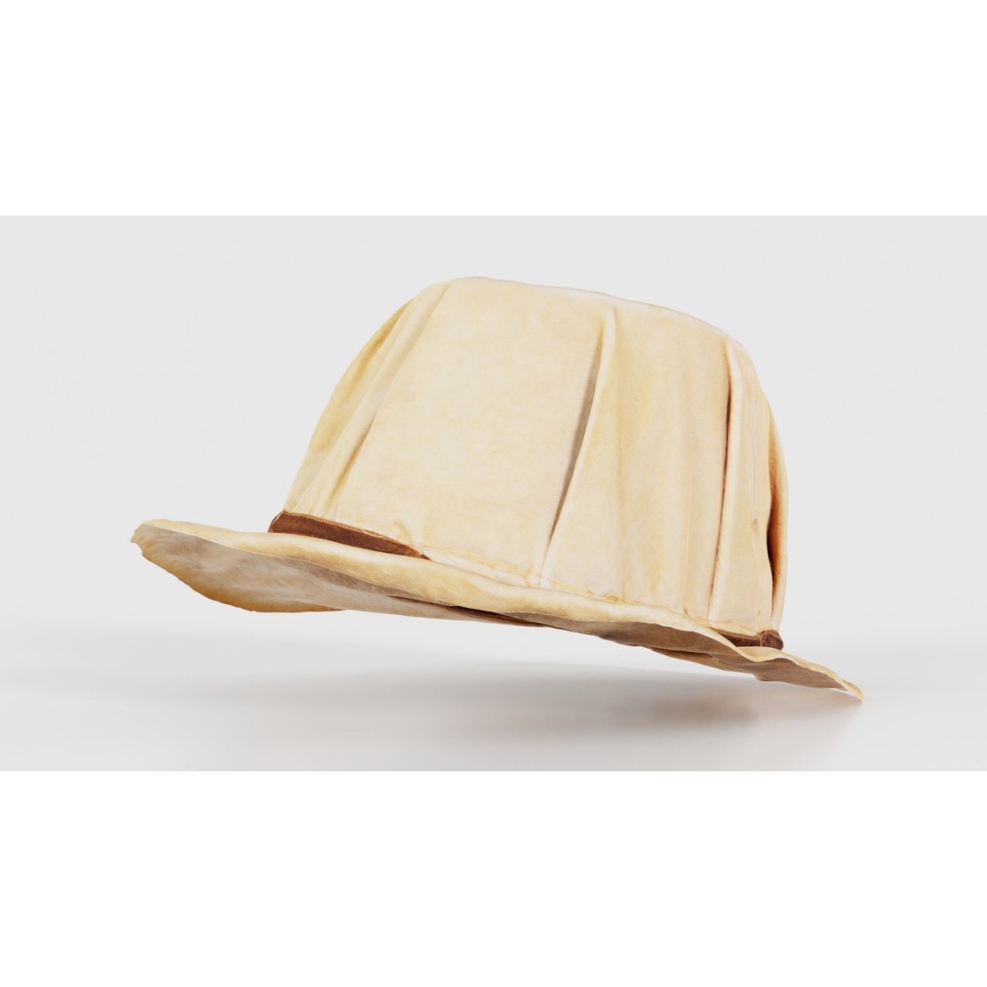 Melon Hat 3D Model – Low Poly Character Clothing, FBX, Blender - View 27