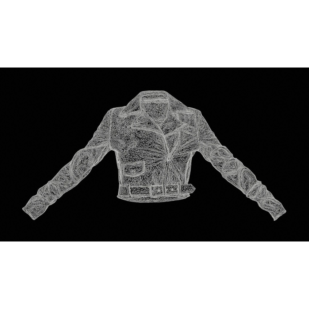 Heart Breaker Leather Jacket 3D Model – Low Poly Game Asset, PBR Textures - View 13