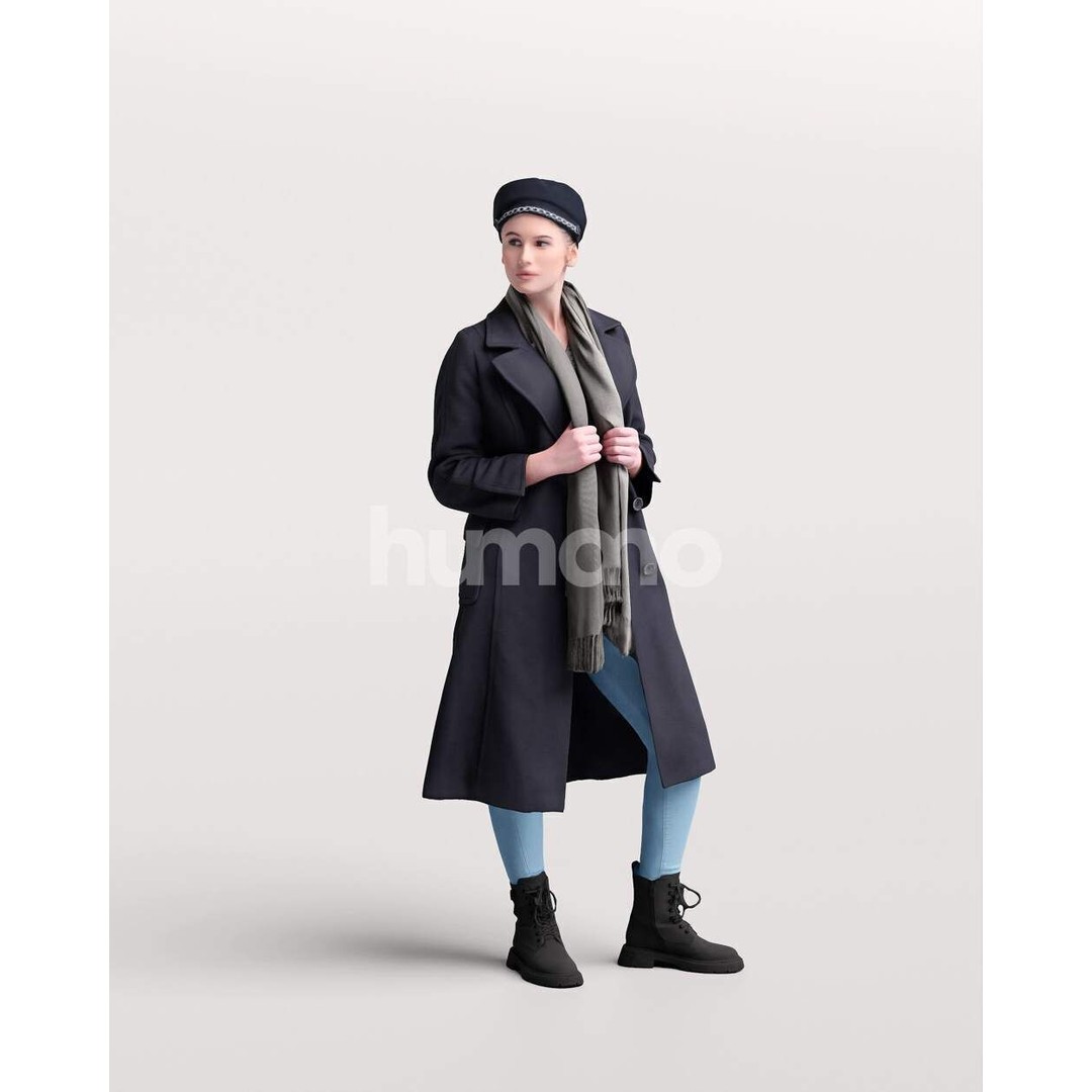 Humano Woman 3D Model – Realistic PBR Character with Rigging - View 13