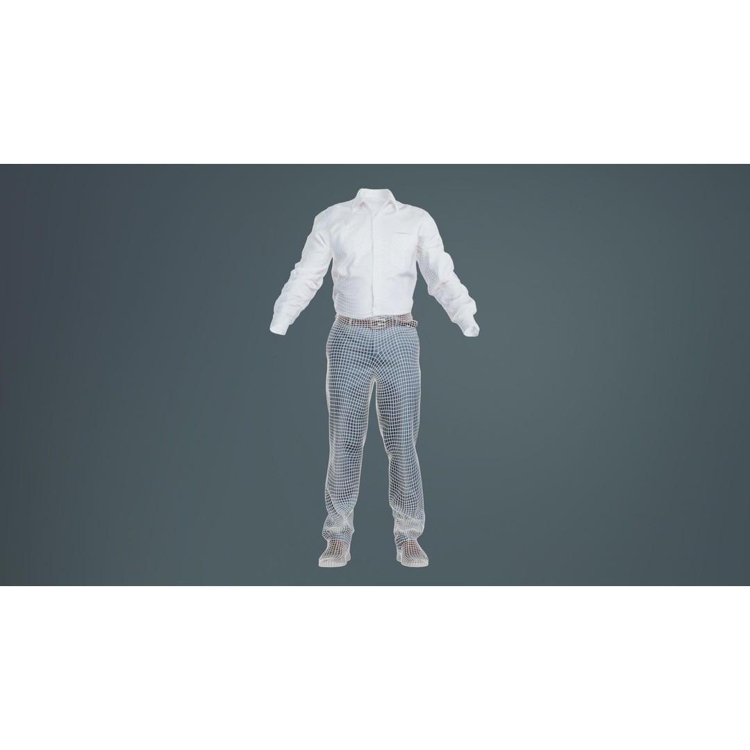 Casual Outfit 3D Model – Low Poly Character Apparel, FBX & Blender - View 11