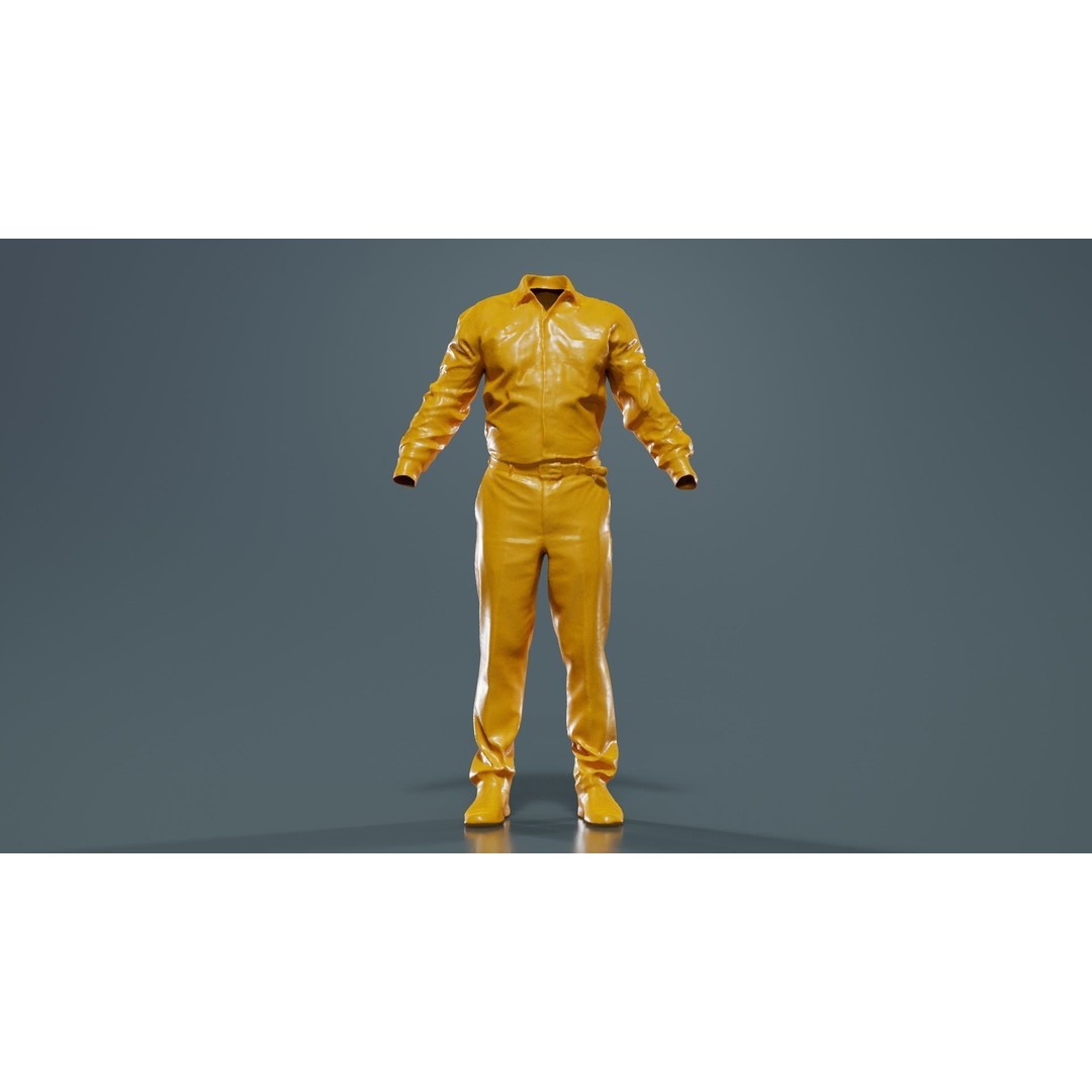 Casual Outfit 3D Model – Low Poly Character Apparel, FBX & Blender - View 14