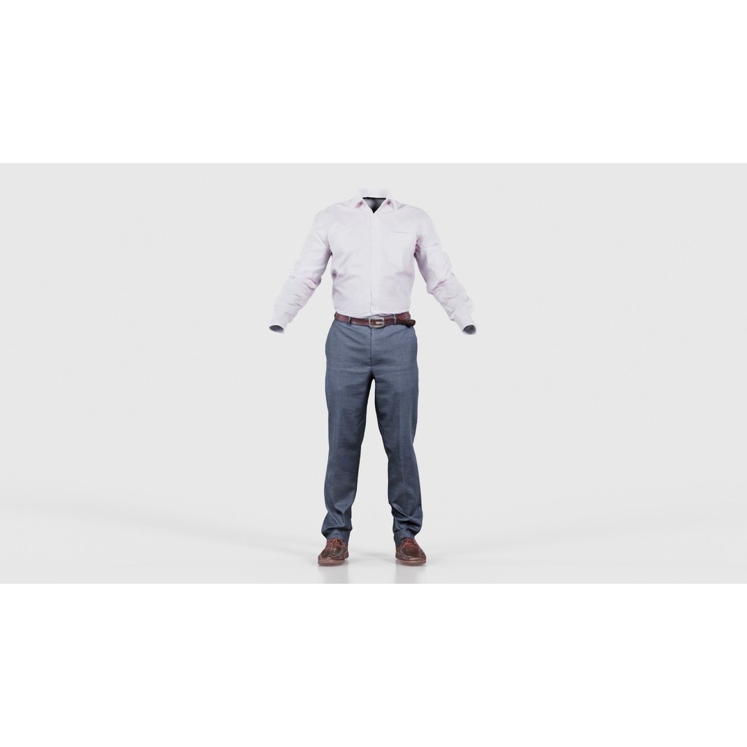 Casual Outfit 3D Model – Low Poly Character Apparel, FBX & Blender - View 17