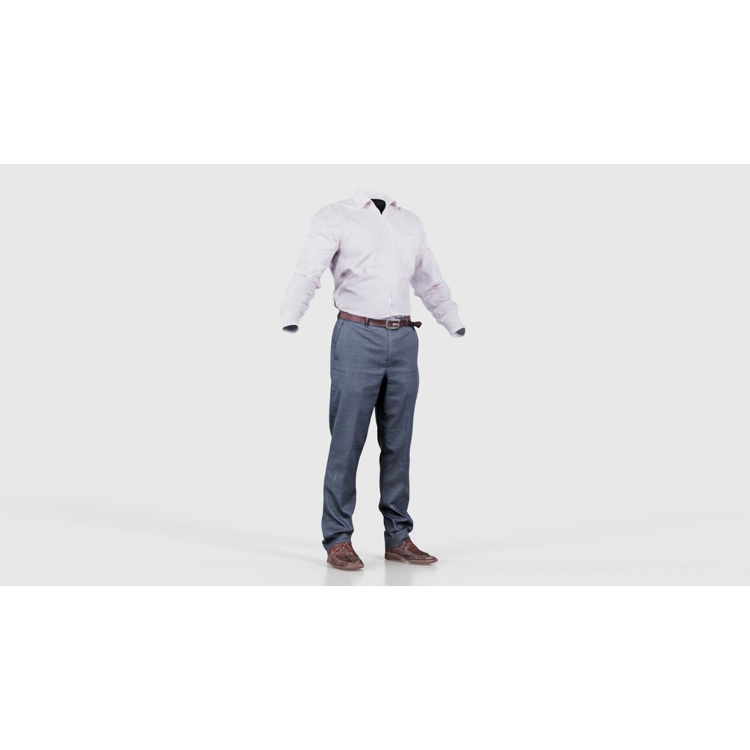 Casual Outfit 3D Model – Low Poly Character Apparel, FBX & Blender - View 18