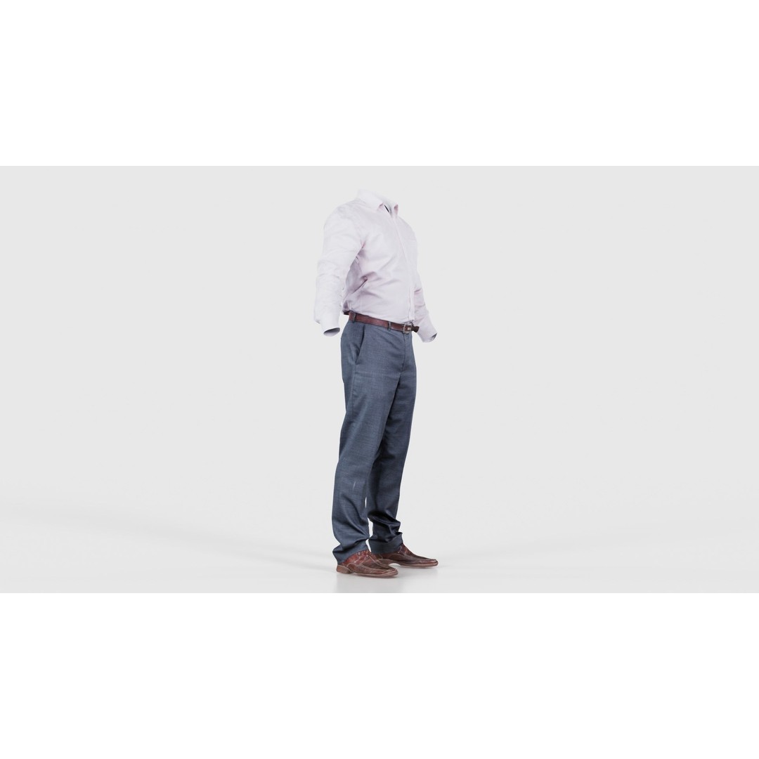 Casual Outfit 3D Model – Low Poly Character Apparel, FBX & Blender - View 19