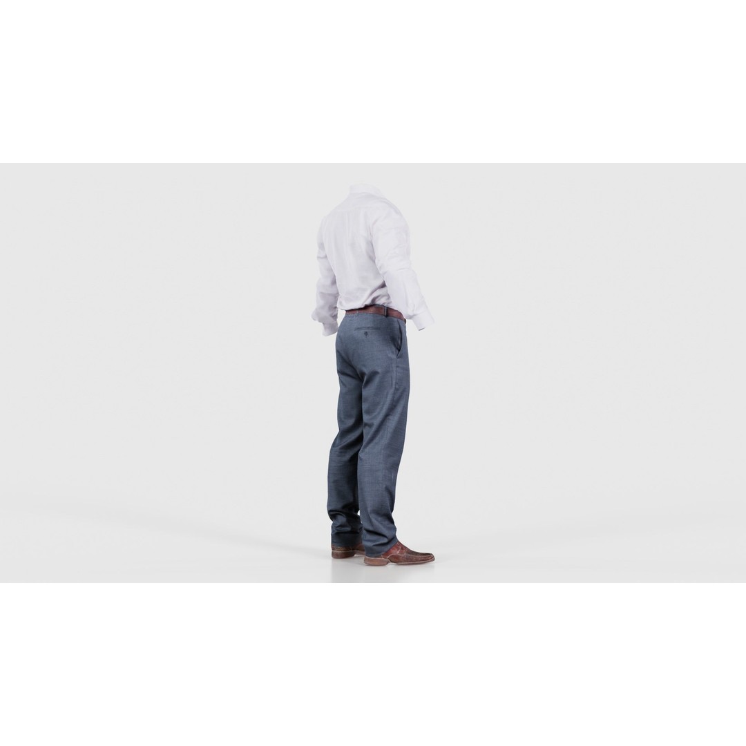 Casual Outfit 3D Model – Low Poly Character Apparel, FBX & Blender - View 21