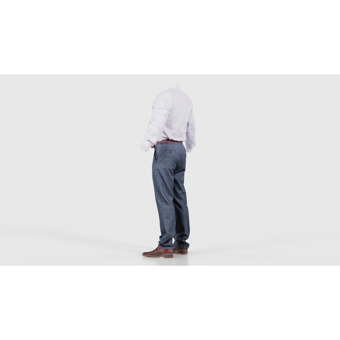 Casual Outfit 3D Model – Low Poly Character Apparel, FBX & Blender - View 25