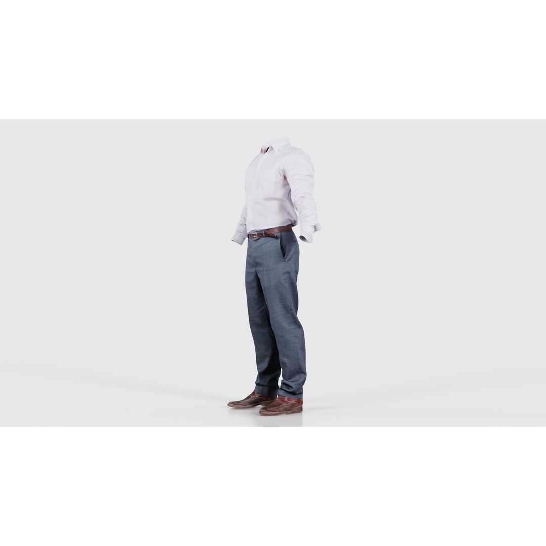 Casual Outfit 3D Model – Low Poly Character Apparel, FBX & Blender - View 27