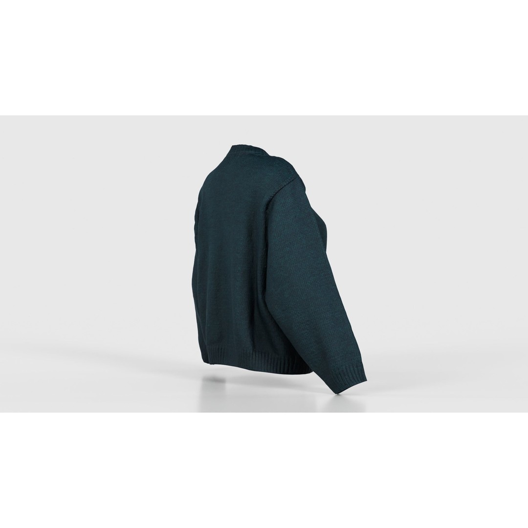 Green Cardigan 3D Model – Low Poly Women's Apparel, FBX, Blender - View 21