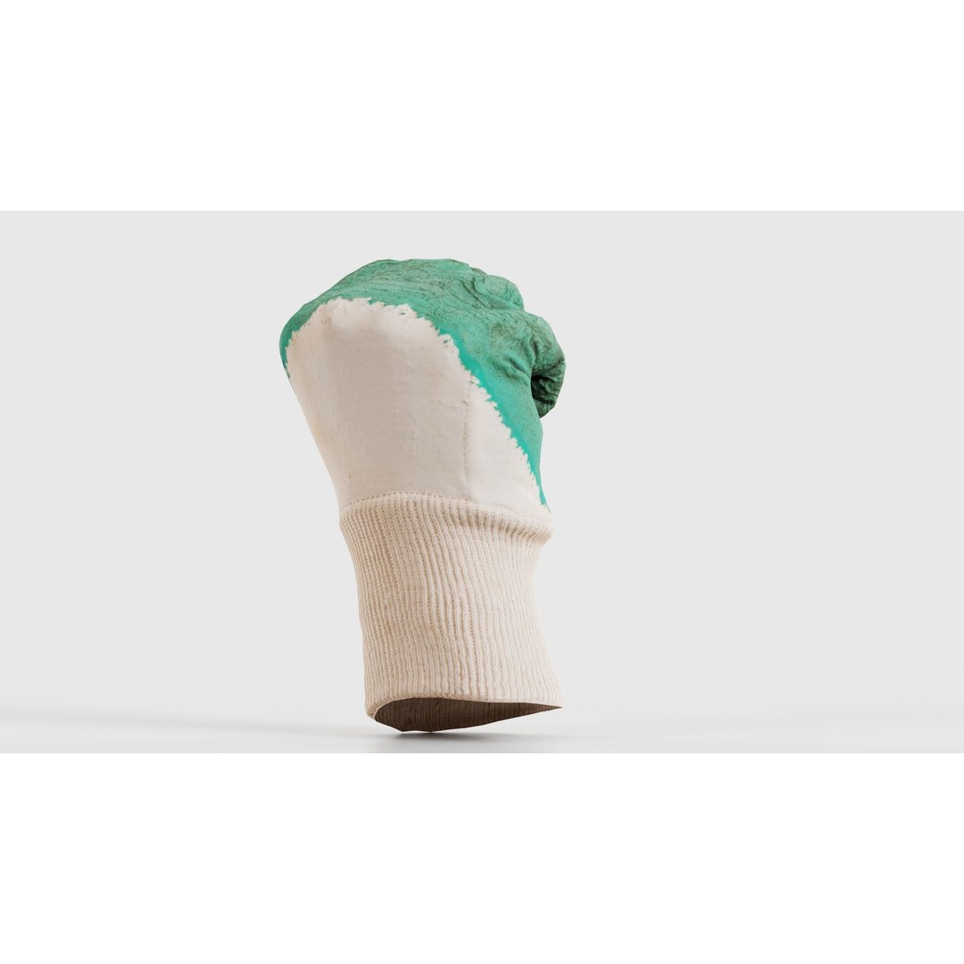 Gloved Hand 3D Model – Low Poly Photogrammetry Asset, FBX, OBJ - View 23