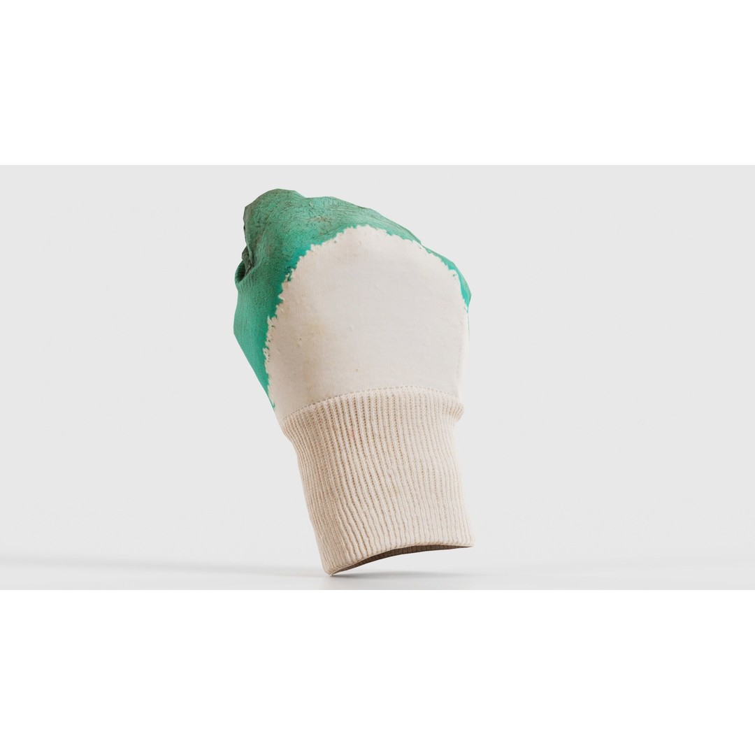 Gloved Hand 3D Model – Low Poly Photogrammetry Asset, FBX, OBJ - View 25