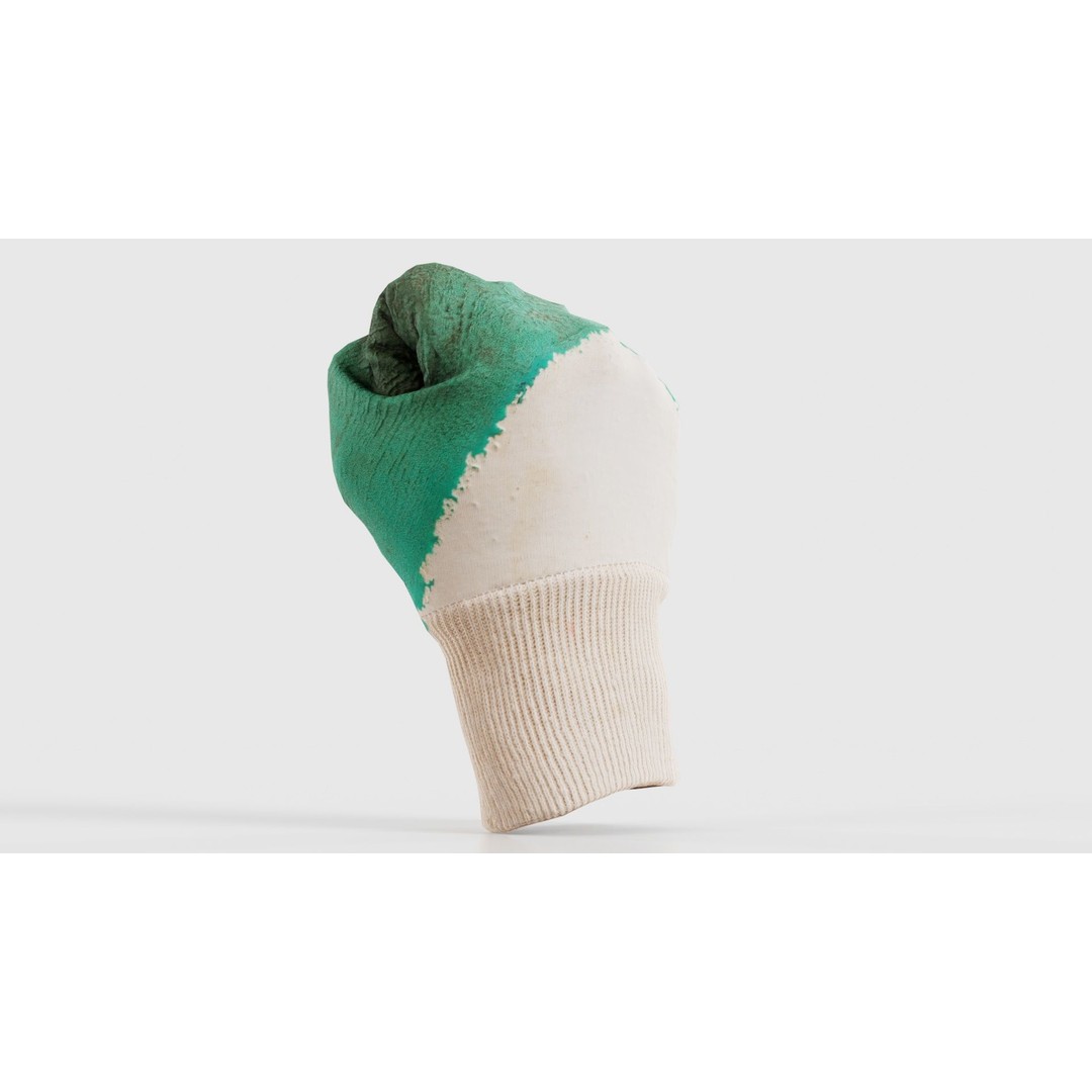 Gloved Hand 3D Model – Low Poly Photogrammetry Asset, FBX, OBJ - View 26