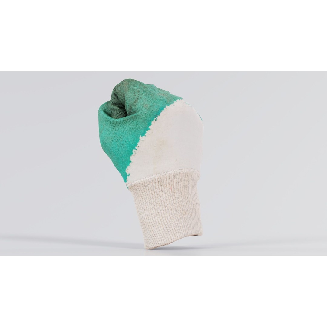 Gloved Hand 3D Model – Low Poly Photogrammetry Asset, FBX, OBJ - View 4