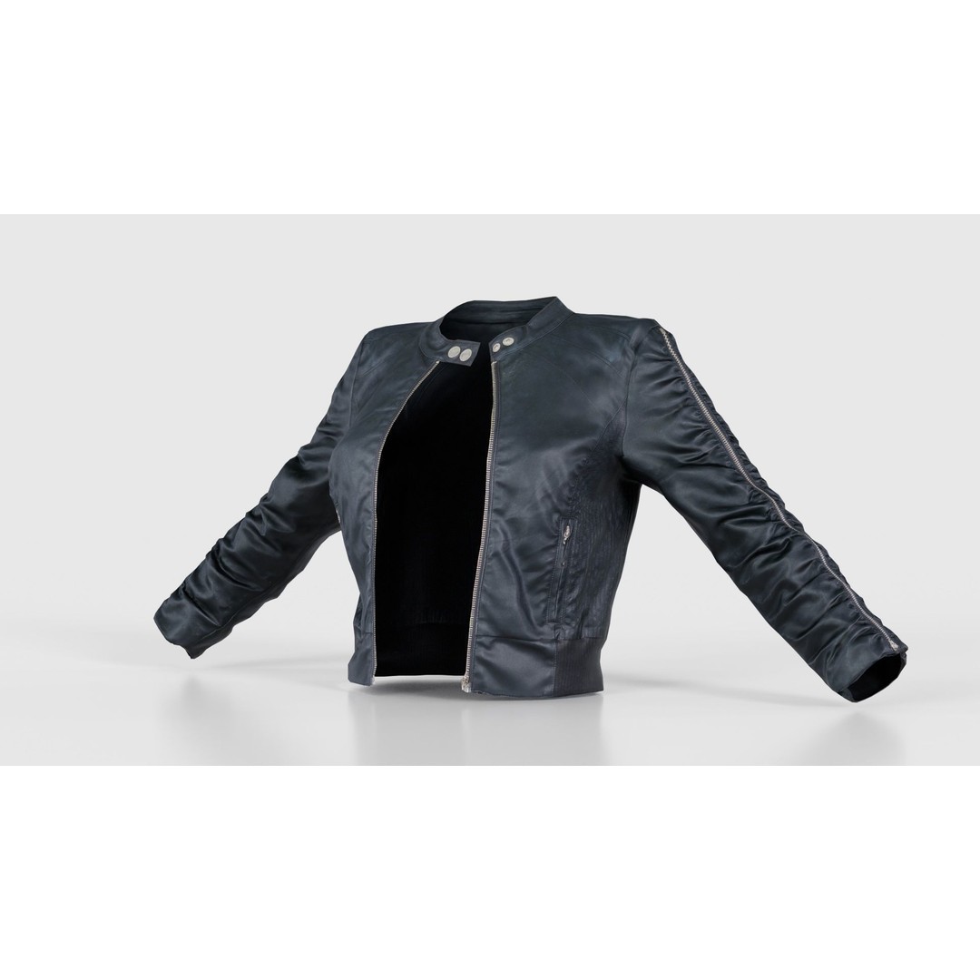 Tiny Black Leather Jacket 3D Model – Low Poly Game Asset, FBX, Blender