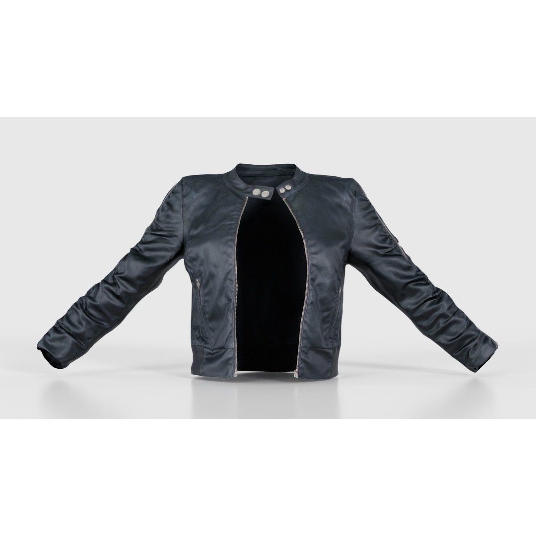 Tiny Black Leather Jacket 3D Model – Low Poly Game Asset, FBX, Blender - View 17