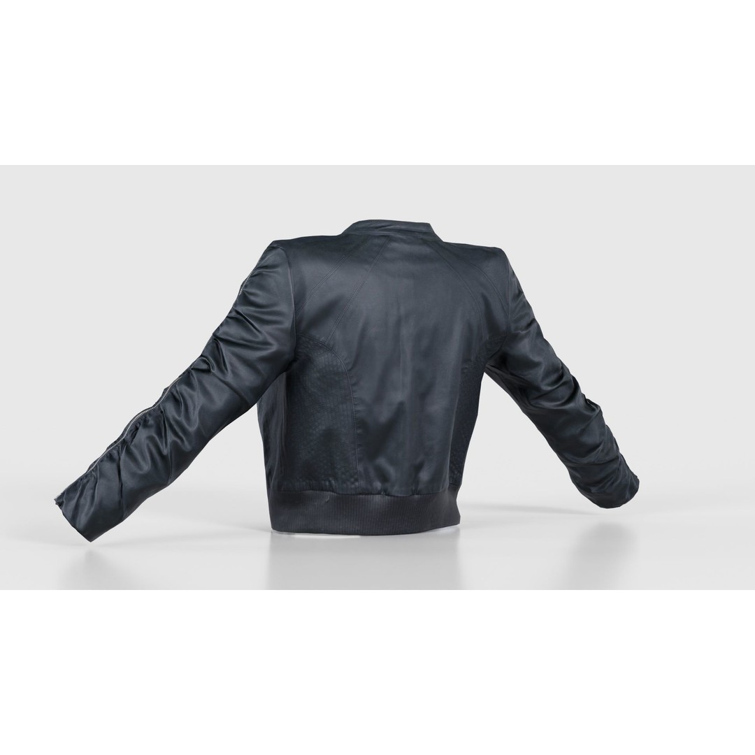 Tiny Black Leather Jacket 3D Model – Low Poly Game Asset, FBX, Blender - View 24