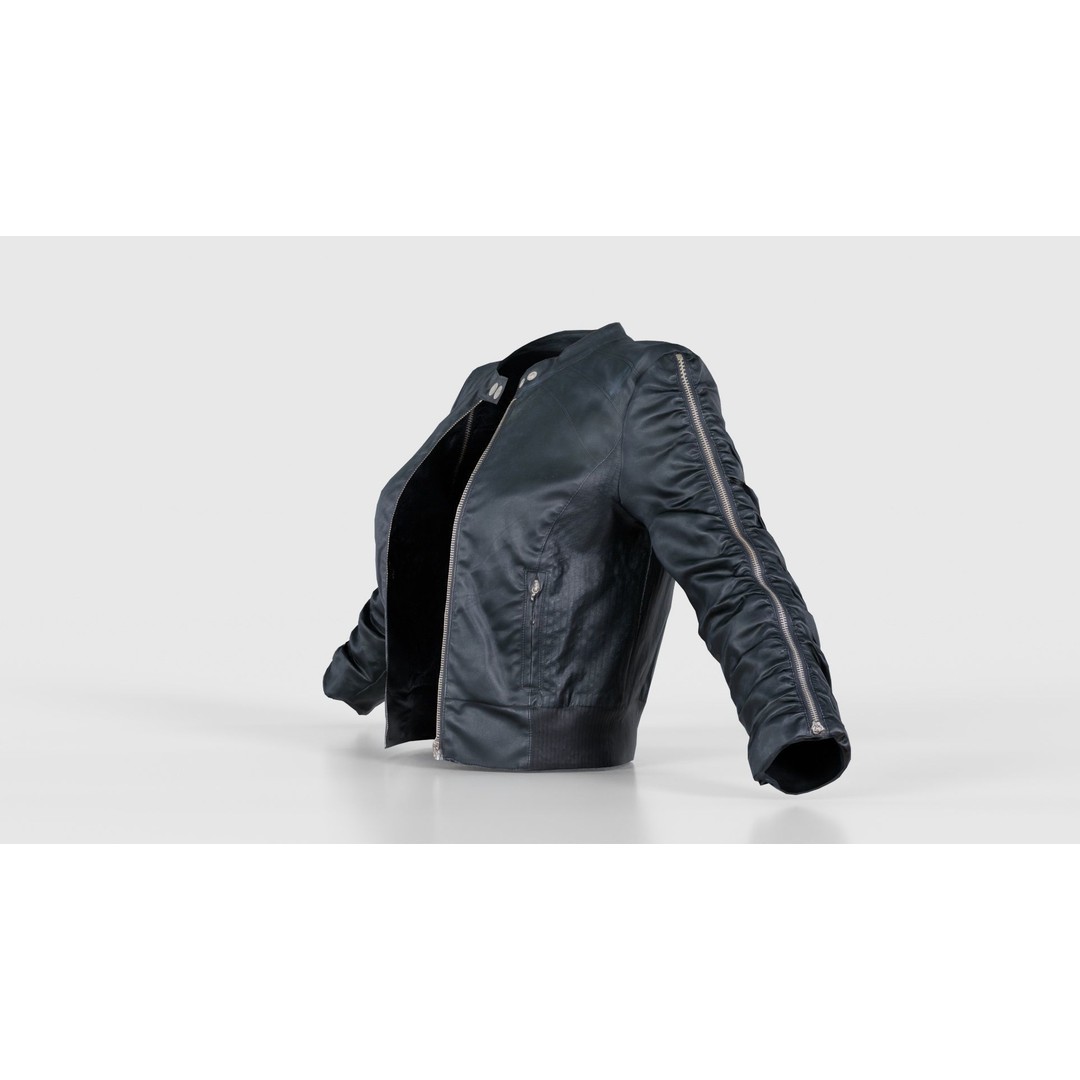 Tiny Black Leather Jacket 3D Model – Low Poly Game Asset, FBX, Blender - View 27