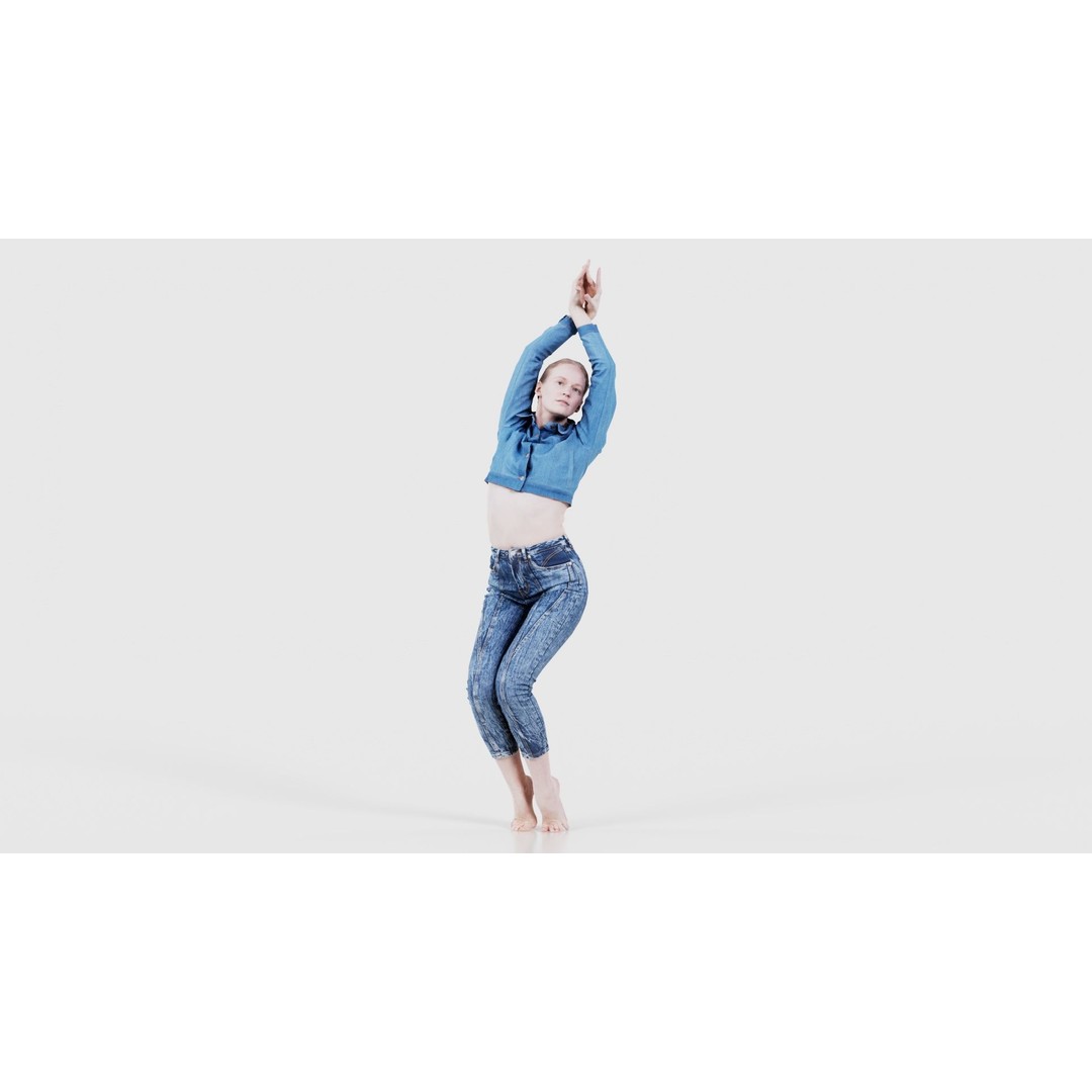 Woman in Jeans 3D Model – Low Poly Character Asset, FBX, Blender - View 17