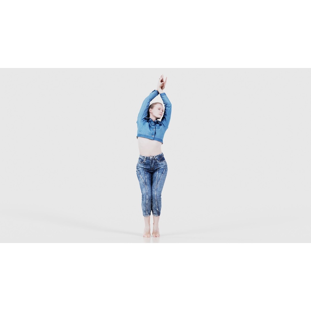 Woman in Jeans 3D Model – Low Poly Character Asset, FBX, Blender - View 18