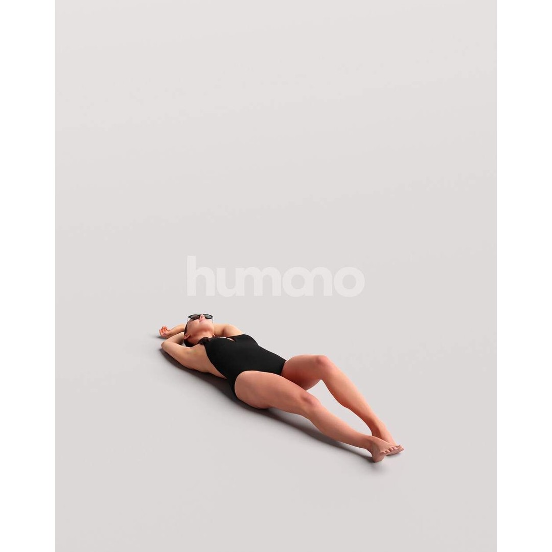 Beautiful Woman 3D Model – Realistic Posed Character in Swimsuit - View 10