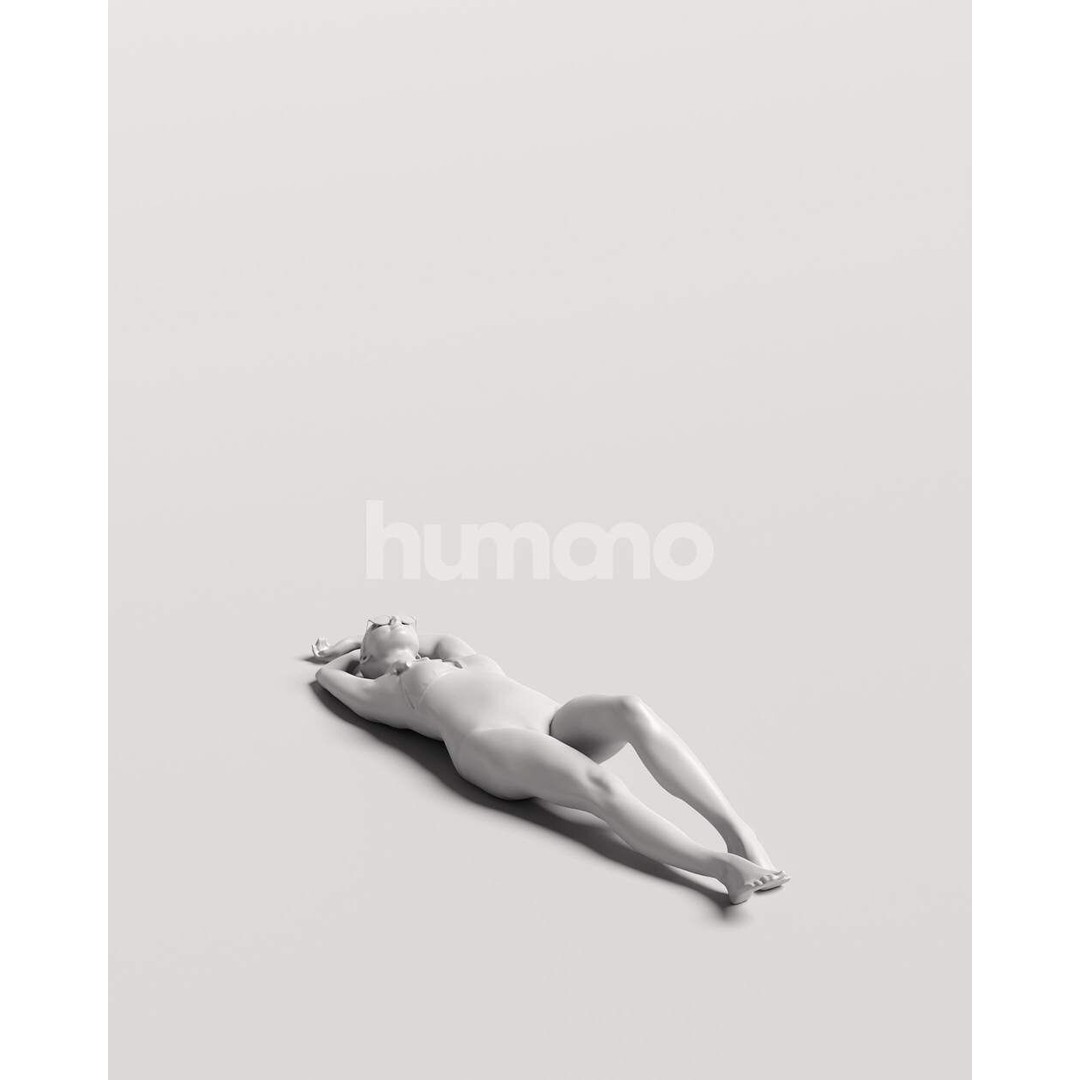 Beautiful Woman 3D Model – Realistic Posed Character in Swimsuit - View 4
