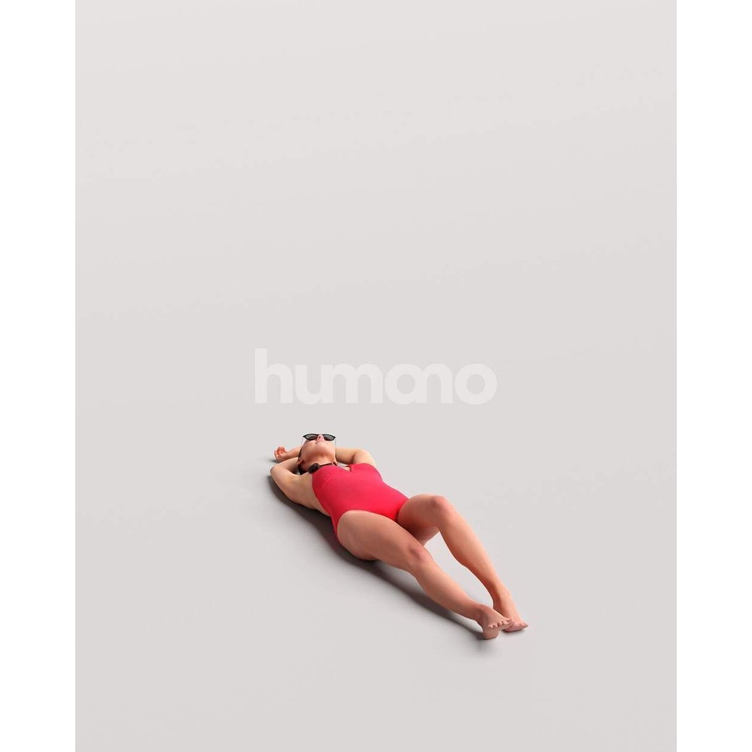 Beautiful Woman 3D Model – Realistic Posed Character in Swimsuit - View 7