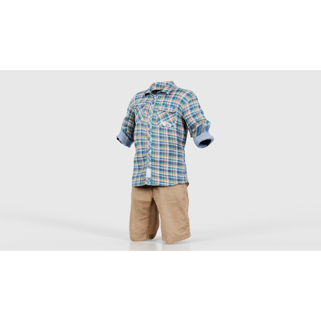Kid 7 3D Model – Low Poly Character with Clothing, FBX, Blender