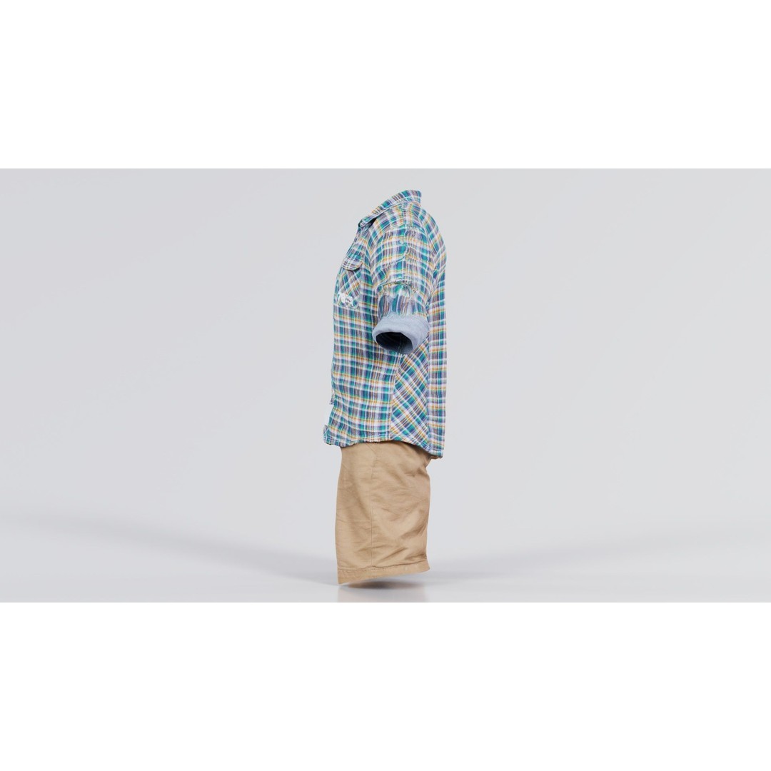 Kid 7 3D Model – Low Poly Character with Clothing, FBX, Blender - View 10