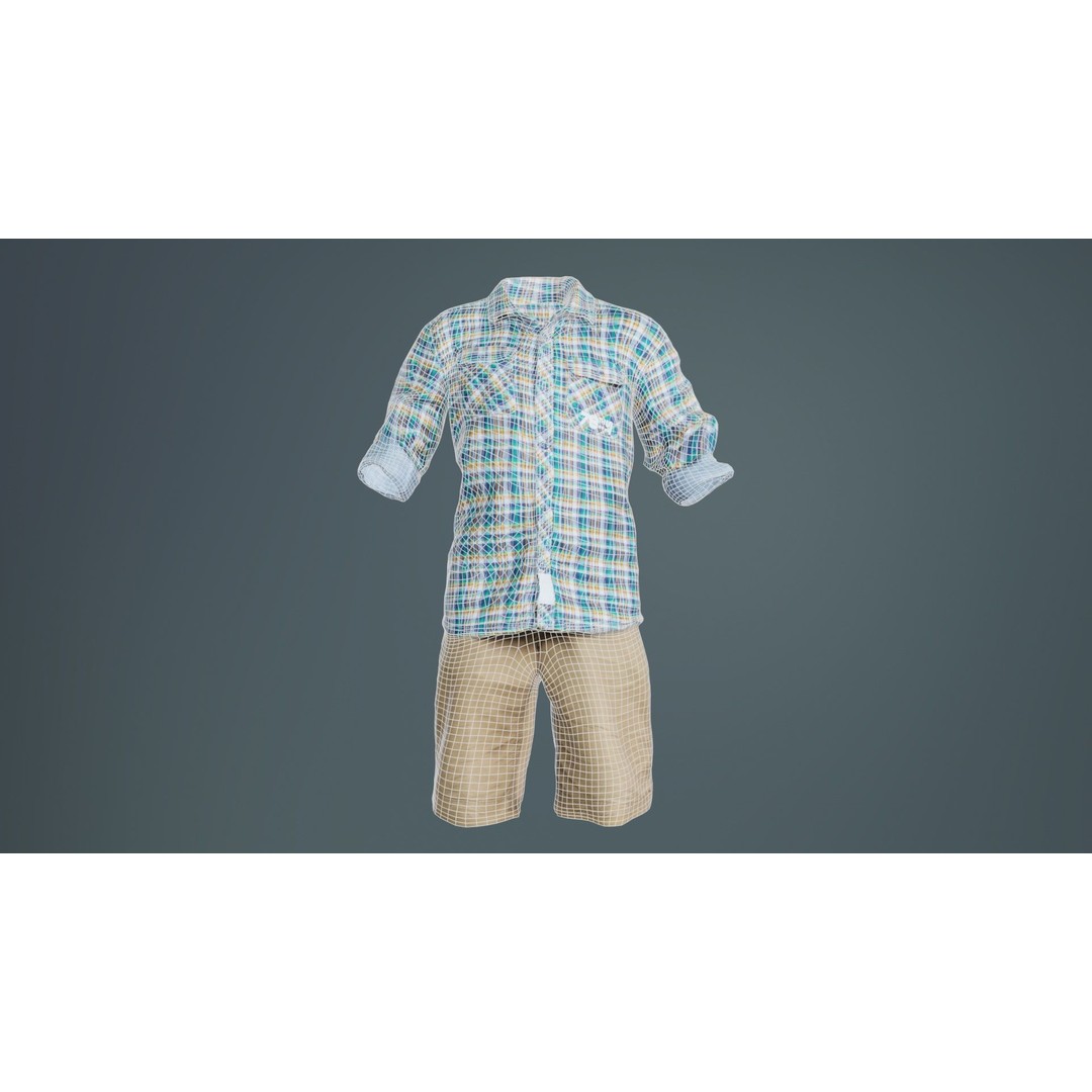 Kid 7 3D Model – Low Poly Character with Clothing, FBX, Blender - View 11