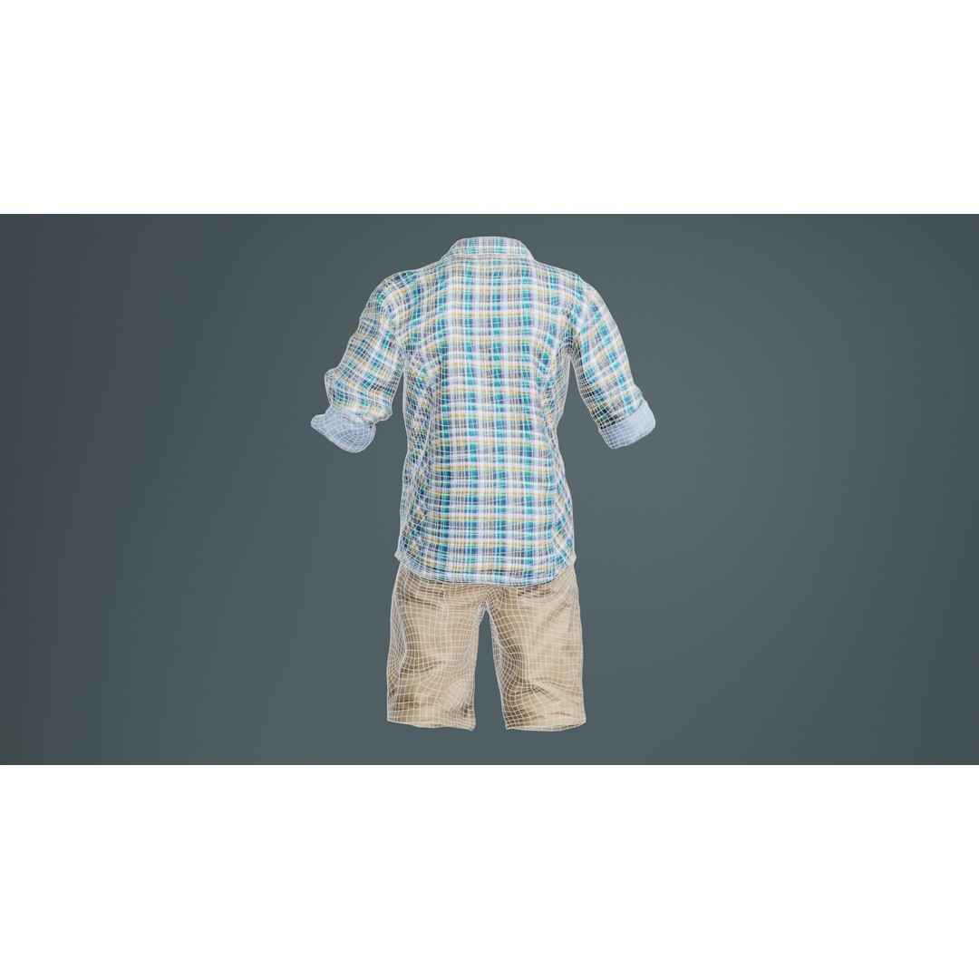 Kid 7 3D Model – Low Poly Character with Clothing, FBX, Blender - View 12