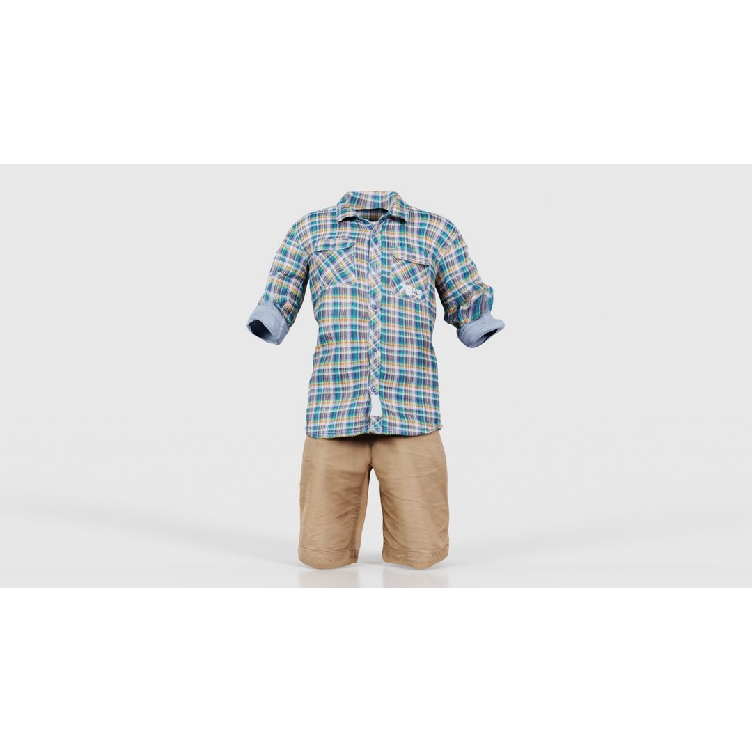 Kid 7 3D Model – Low Poly Character with Clothing, FBX, Blender - View 17