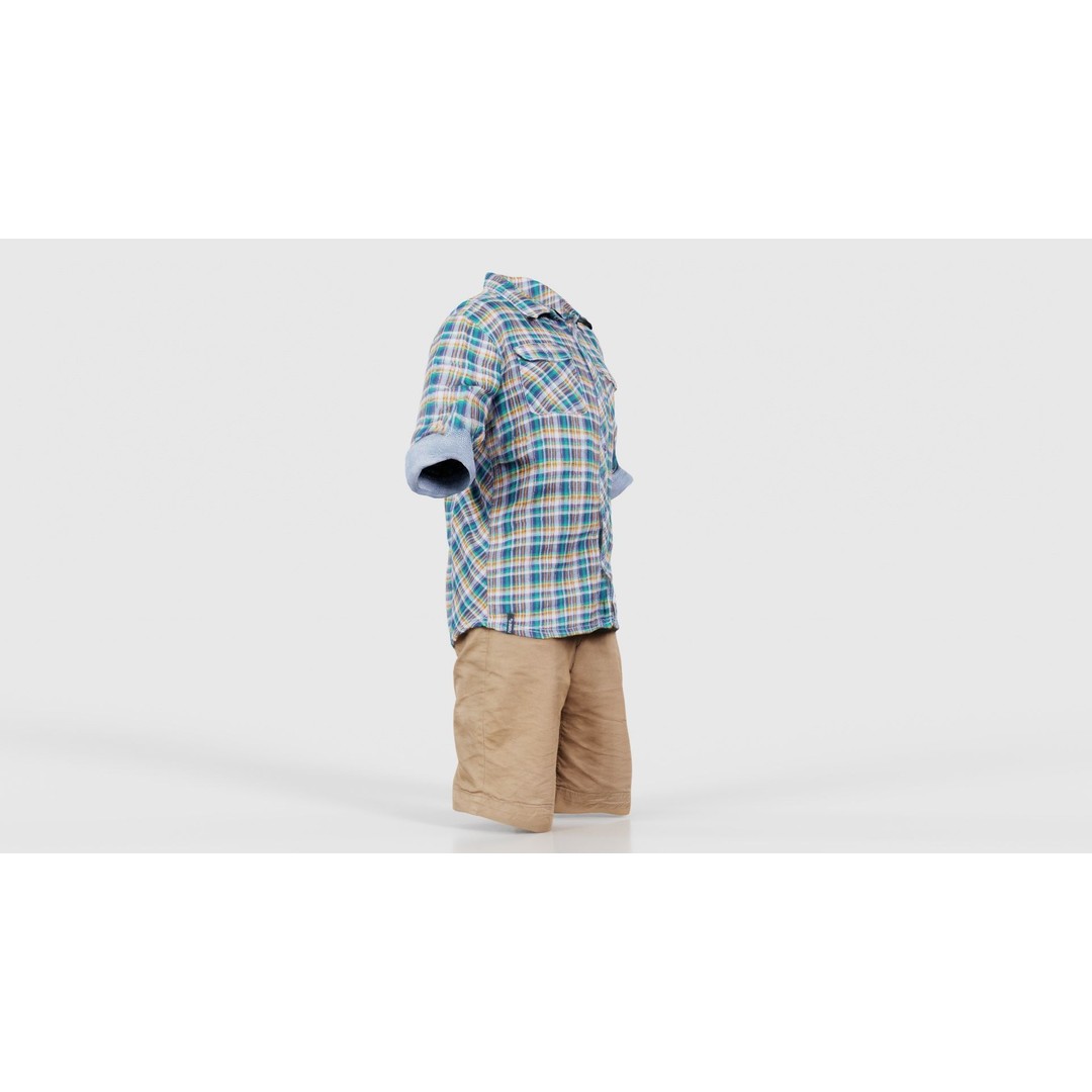 Kid 7 3D Model – Low Poly Character with Clothing, FBX, Blender - View 19