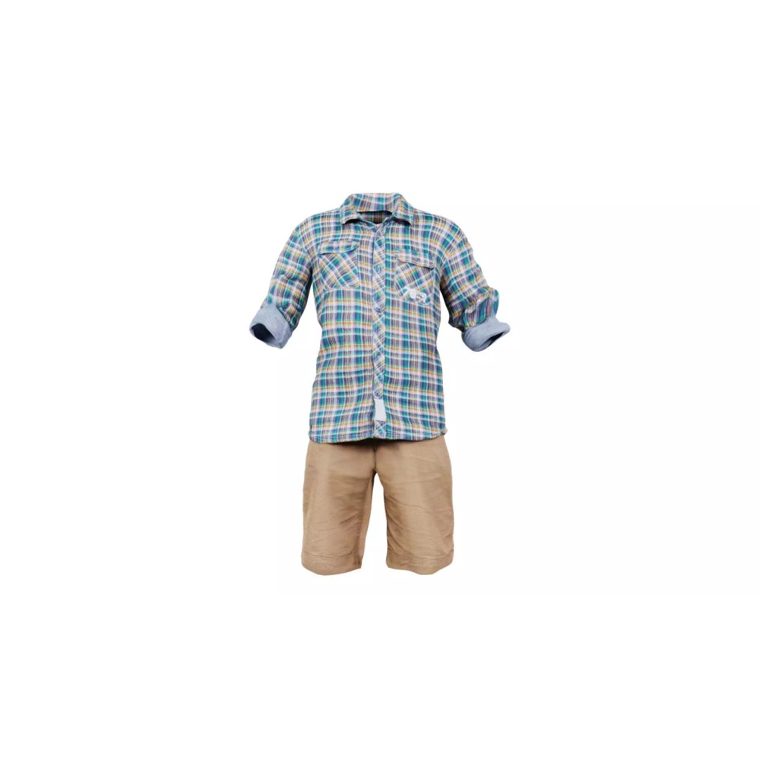 Kid 7 3D Model – Low Poly Character with Clothing, FBX, Blender - View 2