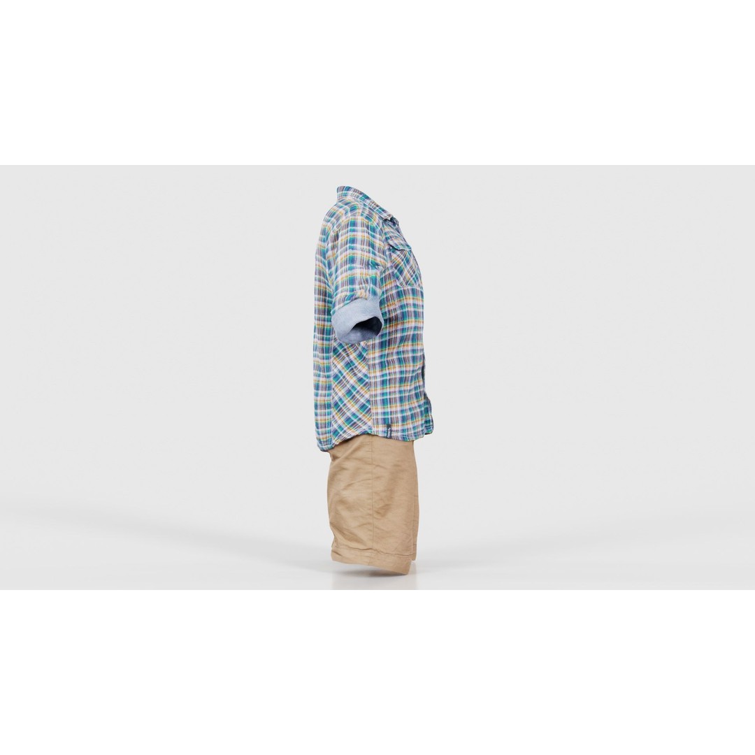 Kid 7 3D Model – Low Poly Character with Clothing, FBX, Blender - View 20