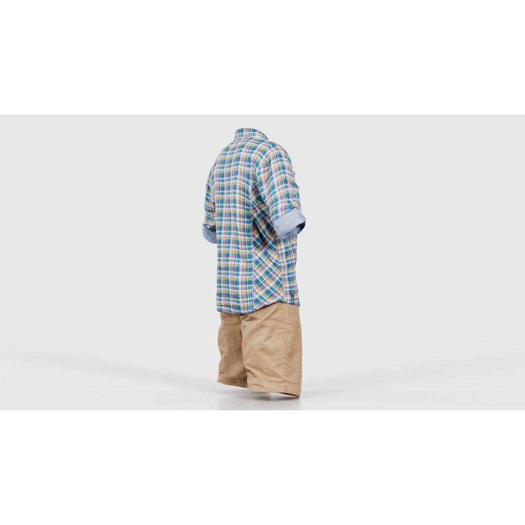Kid 7 3D Model – Low Poly Character with Clothing, FBX, Blender - View 21