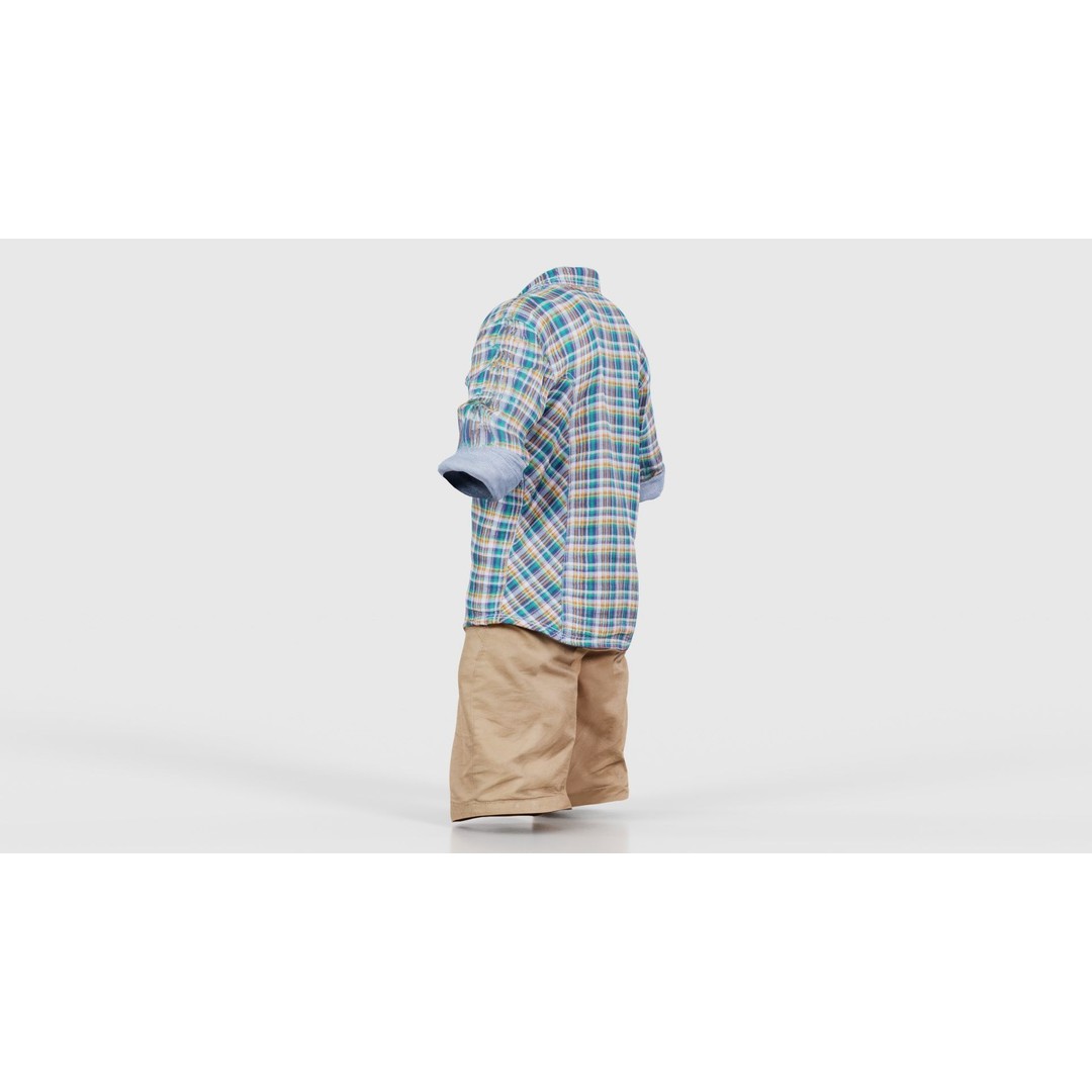 Kid 7 3D Model – Low Poly Character with Clothing, FBX, Blender - View 25