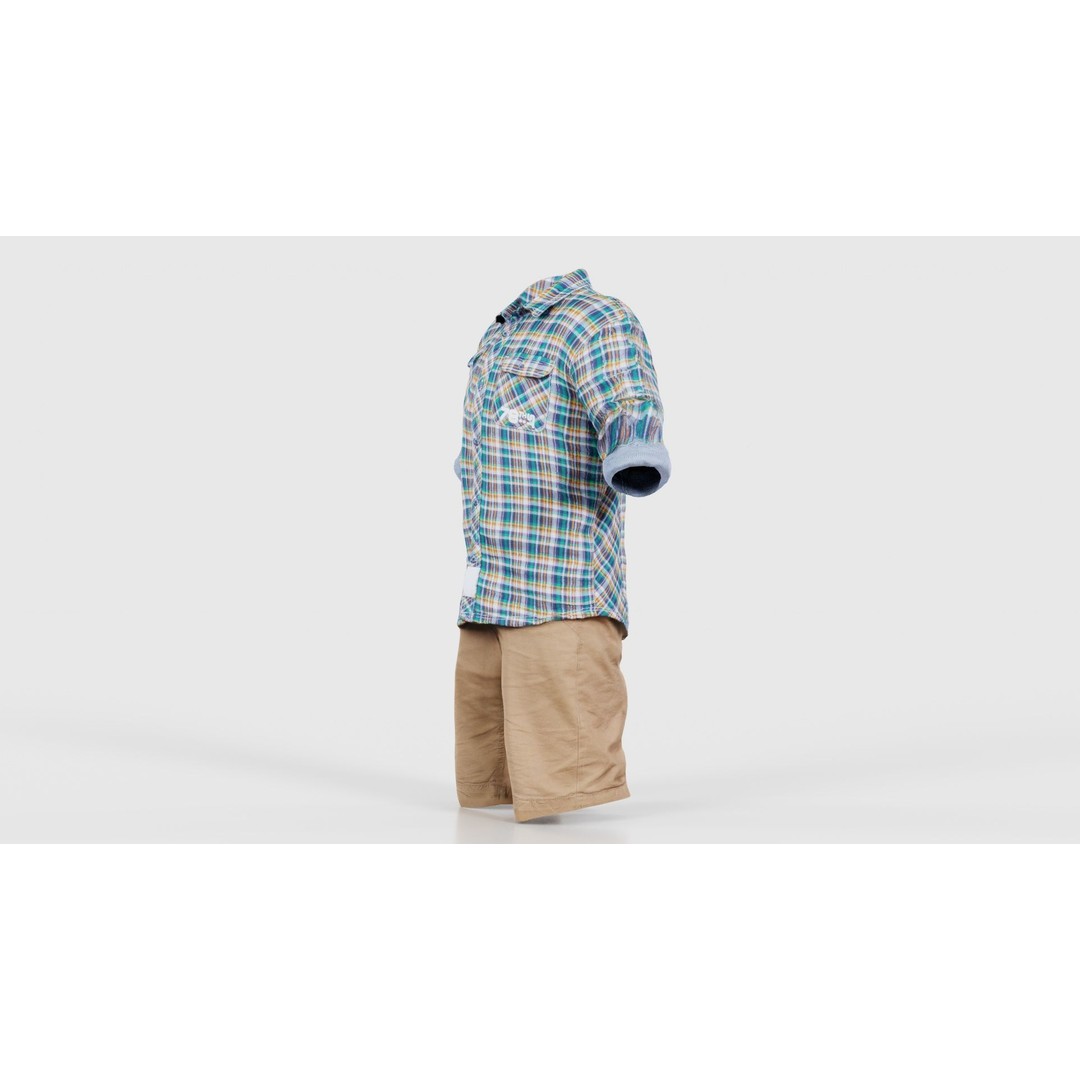Kid 7 3D Model – Low Poly Character with Clothing, FBX, Blender - View 27