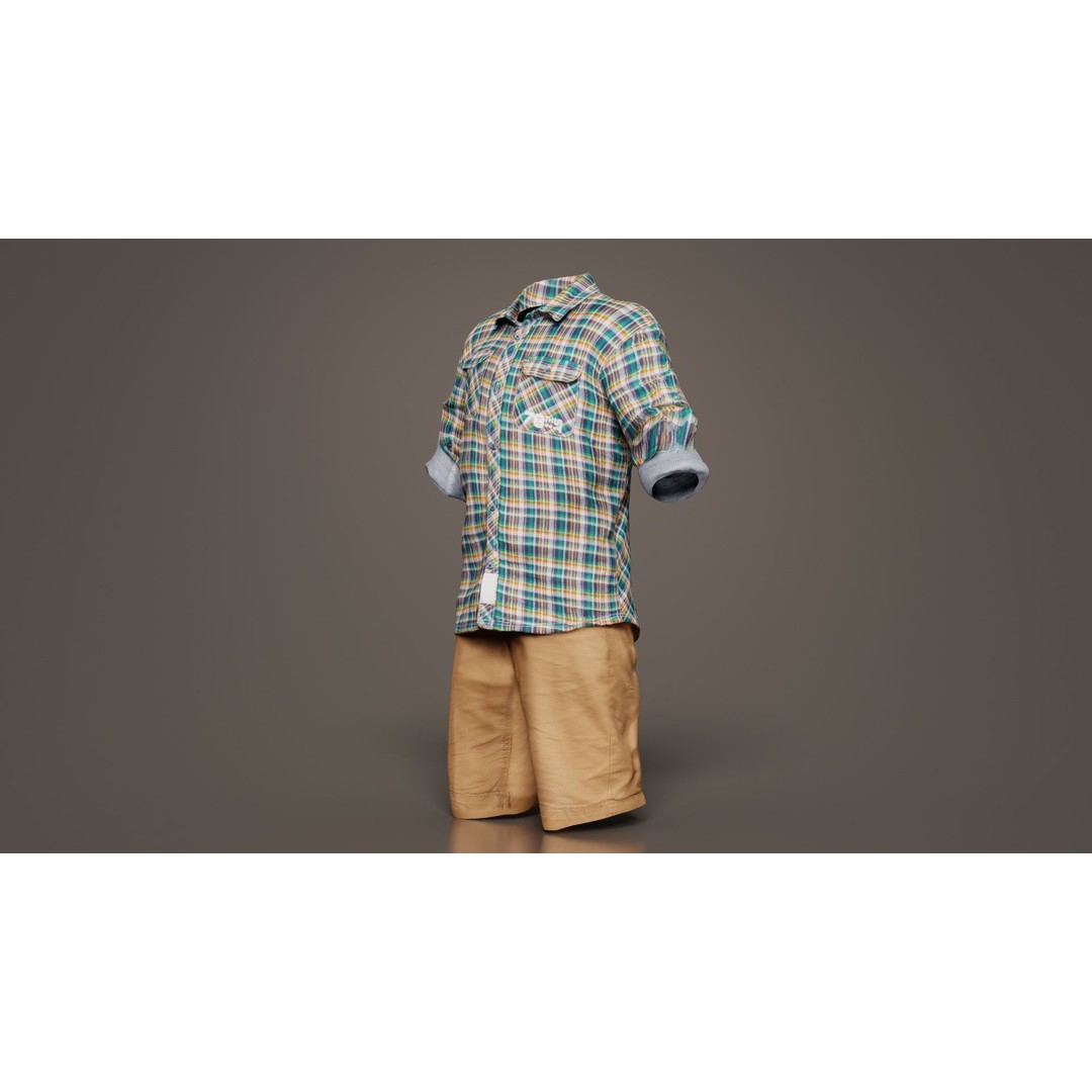 Kid 7 3D Model – Low Poly Character with Clothing, FBX, Blender - View 5
