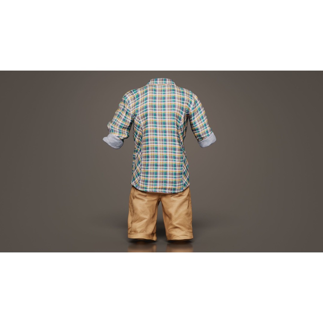 Kid 7 3D Model – Low Poly Character with Clothing, FBX, Blender - View 6