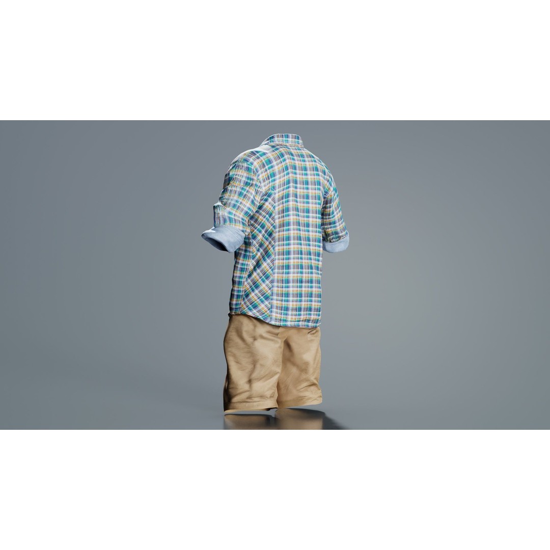 Kid 7 3D Model – Low Poly Character with Clothing, FBX, Blender - View 8