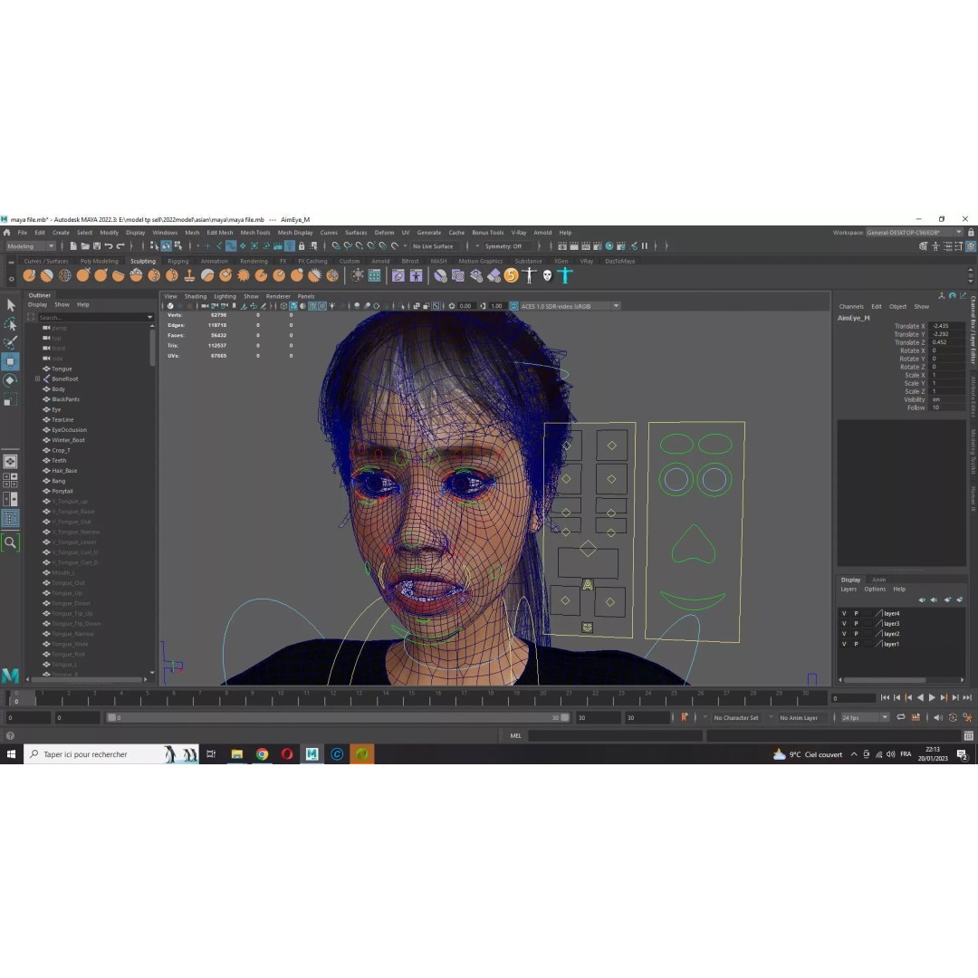 Realistic Young Japanese Woman 3D Model – Rigged Low-Poly Game Asset, FBX, Blender - View 26