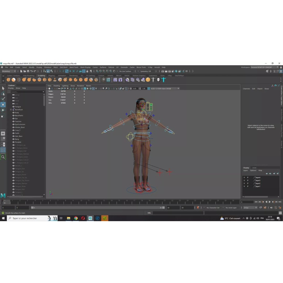 Realistic Young Japanese Woman 3D Model – Rigged Low-Poly Game Asset, FBX, Blender - View 27