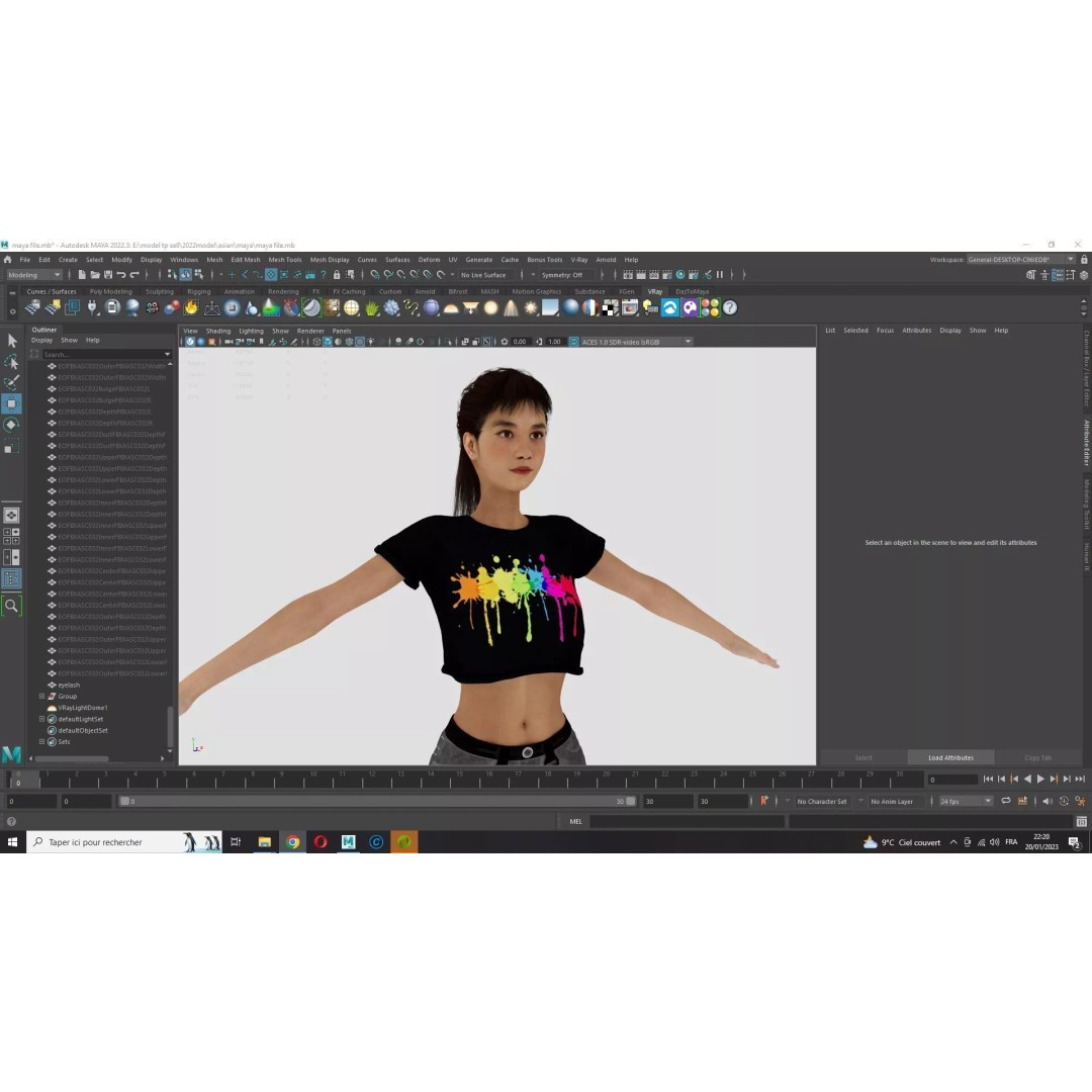 Realistic Young Japanese Woman 3D Model – Rigged Low-Poly Game Asset, FBX, Blender - View 28