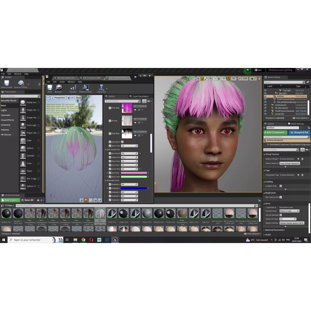 Realistic Young Japanese Woman 3D Model – Rigged Low-Poly Game Asset, FBX, Blender - View 31