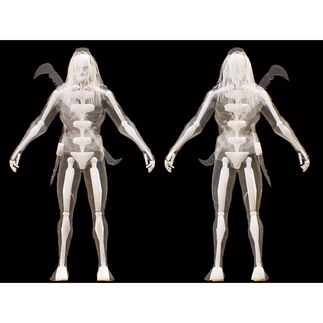 Westeland Harvester 3D Model – Low Poly Rigged Character, FBX, OBJ - View 11