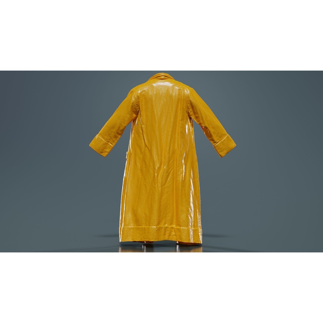 Historic Floral Robe 3D Model – Low Poly Game Asset, FBX, PBR - View 15
