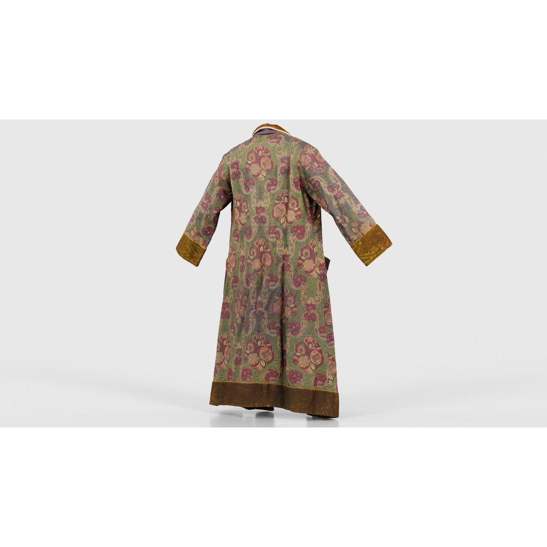 Historic Floral Robe 3D Model – Low Poly Game Asset, FBX, PBR - View 22